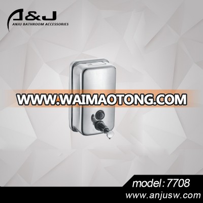 Wall Mounted Stainless Steel Liquid Soap Dispenser 500ml/800ml/1000ml Square Soap Dispenser